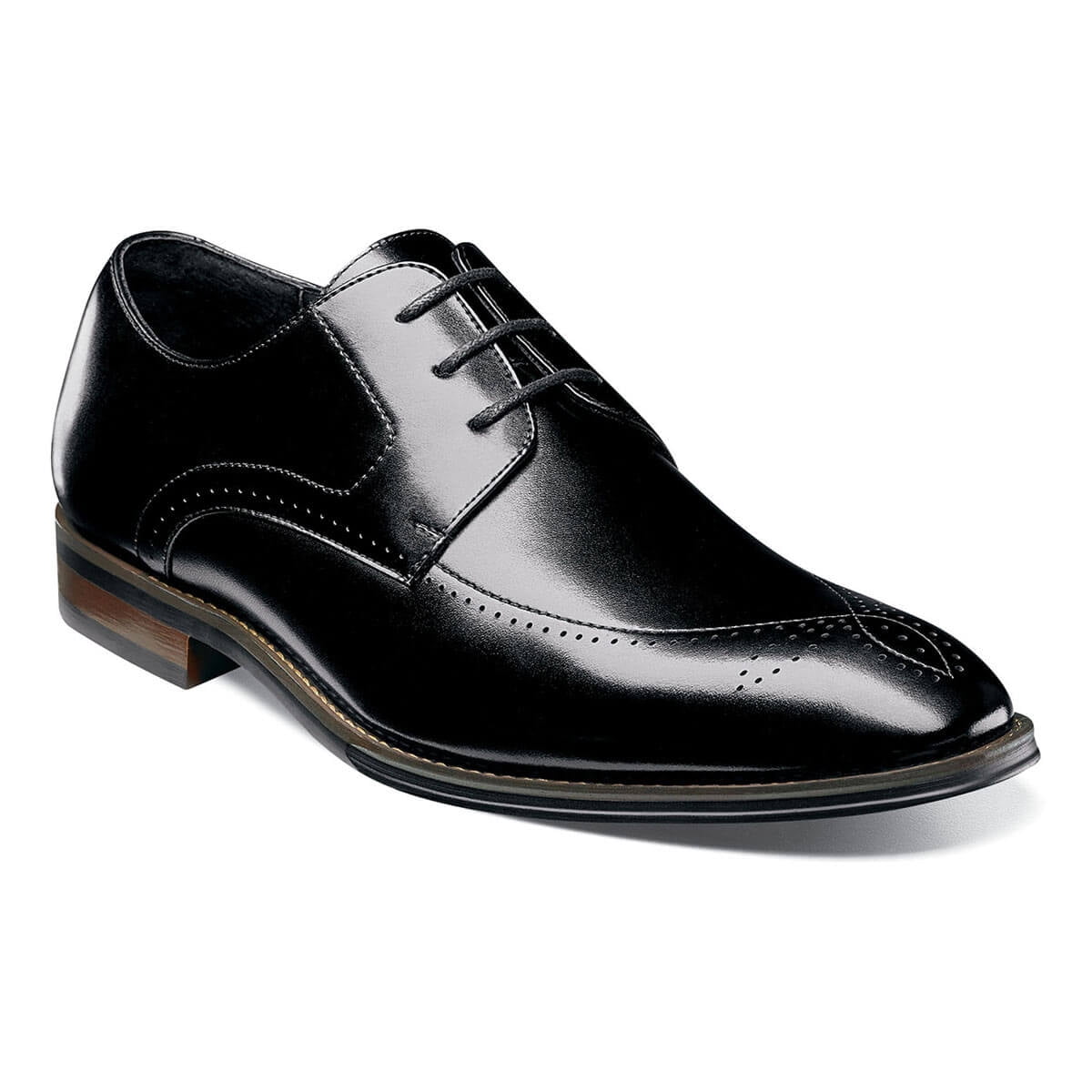 Stacy Adams Men s Ballard Plain Toe Lace up Oxford Black 10.5M Size Walmart