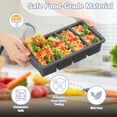 thumbnail image 3 of Silicone Freezer Tray For Soup With Lid - 1-cup Container Style Ice Cube Trays  Meal Prep & Food Storage Freeze 250ml/125ml Portions 2 Pack, 3 of 7
