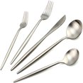 SHZHHFKJCX Elegant 20Piece Silver Stainless Steel Flatware Set with