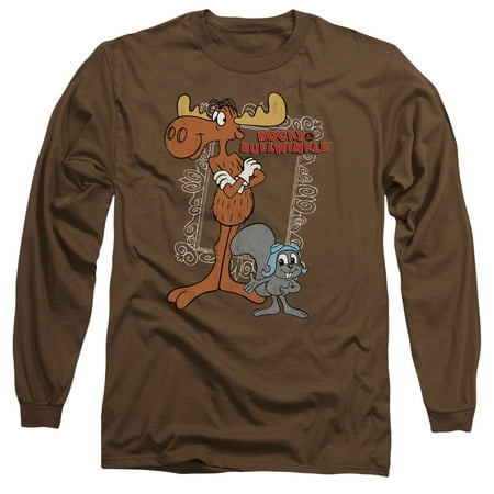 Rocky & Bullwinkle Best Chums Mens Long Sleeve (Best Time To Visit Canadian Rockies)
