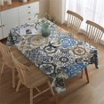thumbnail image 2 of Rectangle Waterproof Tablecloth 60×84 Inch, Marrakesh Color Mix Art Pattern Reusable Indoor/Outdoor Durable Table Cover for Party Kitchen Dinner Room Decor, 2 of 5