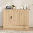 thumbnail image 4 of Anystyle 43.3”W Oak 3 Door Buffet Cabinet, Coffee Bar with Adjustable Shelf, Kitchen Sideboard for Living Room, Kitchen, 4 of 13