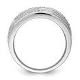 thumbnail image 2 of 925 Sterling Silver Cubic Zirconia Cz Corde Multi Row Ring, 2 of 7