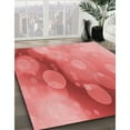thumbnail image 3 of Ahgly Company Machine Washable Indoor Square Transitional Ruby Red Area Rugs, 4' Square, 3 of 7