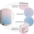 thumbnail image 5 of Ombre Texture Shower Curtain for Bathroom, Gradient Pink to Baby Blue Bath Curtain, Gradient Color Shower Curtain with Hooks Polyester Waterproof Home Bathtub Decor, 36 x 72 Inch, 5 of 6