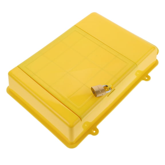 WHAMVOX Yellow Lockable Mailbox for Storage with Strong Plastic Material and Lock Function 19404762