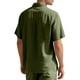 thumbnail image 4 of Blusa y camisa de manga corta con cuello vuelto para hombre, de verano, de color liso, de manga corta, con solapa y botones, estilo cárdigan, con bolsillo, blusa de moda, camisa de poliéster para homb, 4 of 9
