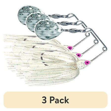 (3 pack) Strike King Mini-King Spinnerbait Lure 1/8oz White