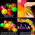 thumbnail image 3 of 123Pcs UV Blacklight Reactive Party Neon Balloons Garland  Mixed Color for Christmas, 3 of 6