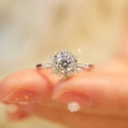 thumbnail image 2 of 0.5 Carat Women's Moissanite Rings for Women S925 18K White Gold Moissanite Wedding Band for Bridal Set Simulated Diamond Promise Ring Fiancee Lab Grown Diamond Engagement Rings, 2 of 8