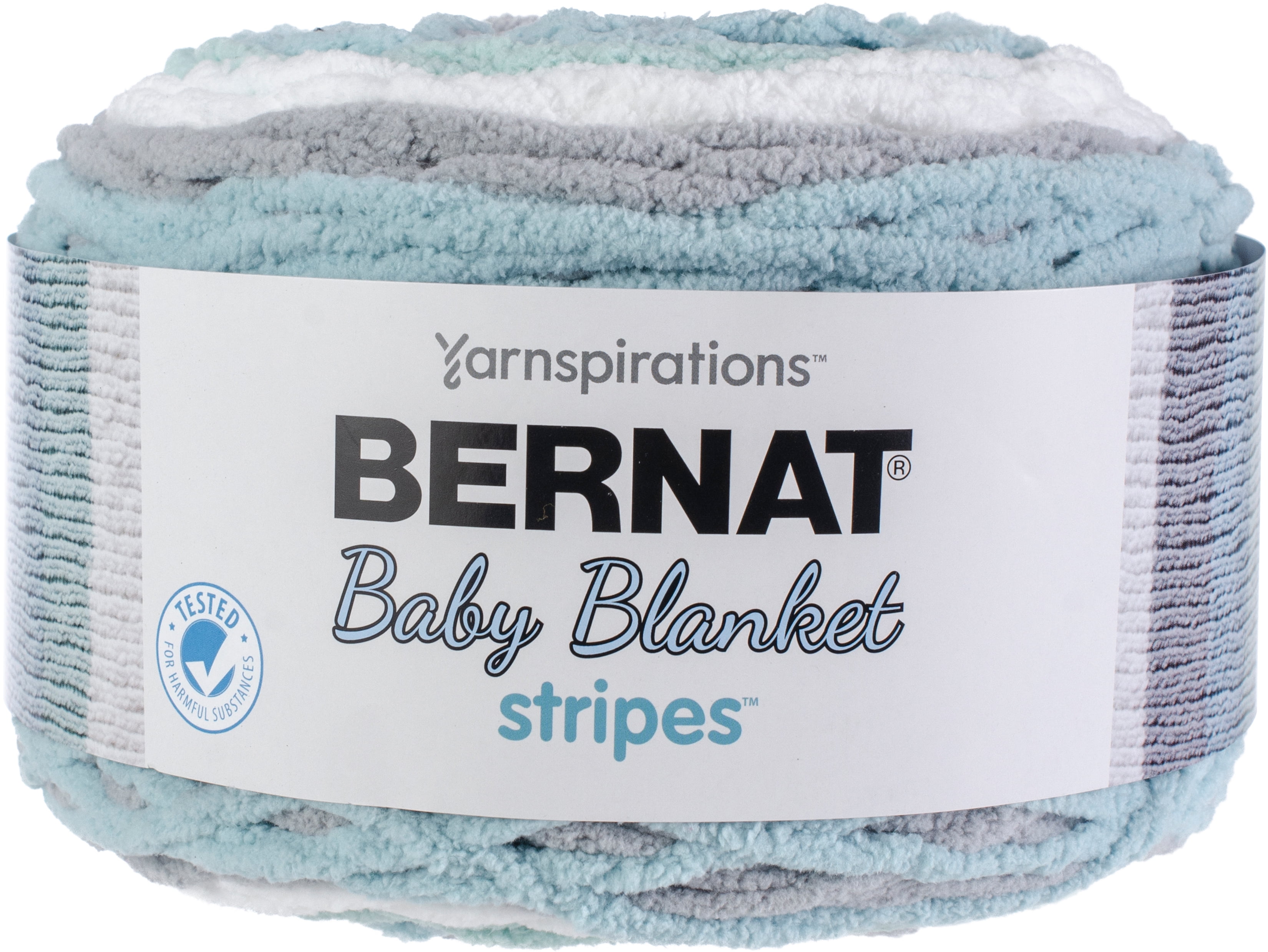 Bernat Baby Blanket Stripes Yarn, (300g/10.5oz), Seaglass