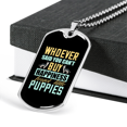 thumbnail image 3 of Petits Chiots Bonheur Collier en Acier Inoxydable Ou en or 18 Carats Chien Tag 24" Chaîne, 3 of 8
