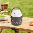 thumbnail image 4 of Glasses Bear Lunch Box Set,Double Layer Divided Bento Storage Container,Microwave Safe Leakproof Meal Box,Portable Student Office Lunch Carrier,Large Capacity Cutlery Handle Lunch Kit, 4 of 6