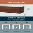 thumbnail image 4 of Mantels Direct Dakota 60" Floating Pine Wood Fireplace Mantel Shelf - Burnt Sienna, 4 of 9