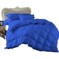 thumbnail image 2 of D.N.G. BEDDINGS Luxurious 5 Piece Pom Pom Box Design Comforter Set, 800 Thread Count, 100% Egyptian Cotton, White Vintage Pom-Pom Fringe (Oversized Super King Size Solid Royal Blue Color), 2 of 4