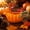 OrangeB, variant on Thanksgiving Pumpkin Ceramic Serving Platter 9 Inch with Sauce Dish Holiday Tableware