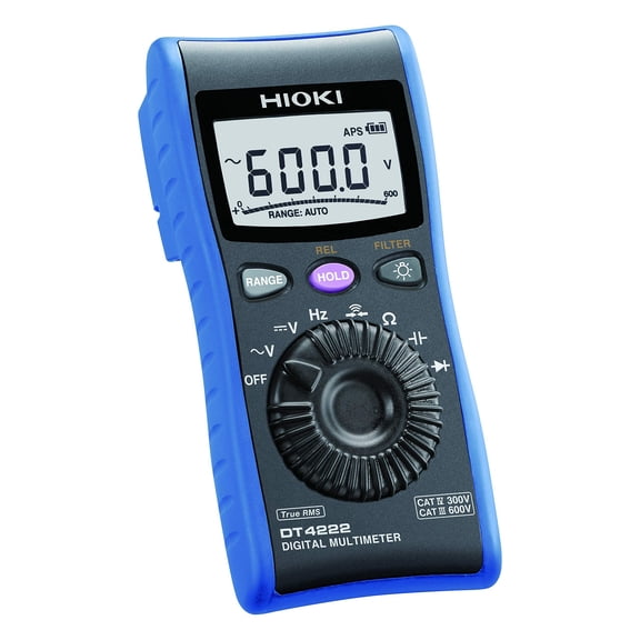 Hioki DT4222 TRMS Pocket DMM, 600V AC/DC, Capacitance, Resistance