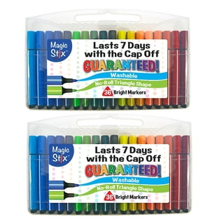 The Pencil Grip Magic Tri Stix, Non-Toxic and Washable Markers For Kids, 36  Assorted Stix Markers, TPG-399