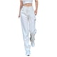 thumbnail image 1 of Pantalones vaqueros de moda informales de cintura media lisos con bolsillos lavados y rectos para mujer Fridja  hfkajh103261, 1 of 9