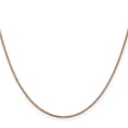thumbnail image 3 of 14K Solid Rose Pink Gold 1.10mm Box Link Chain Necklace, 3 of 4