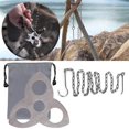 thumbnail image 4 of LOVIVER Camping Trépied Plaque de Support de Feu de Camp avec Chaîne en Acier Inoxydable Triangle Portable, 4 of 8
