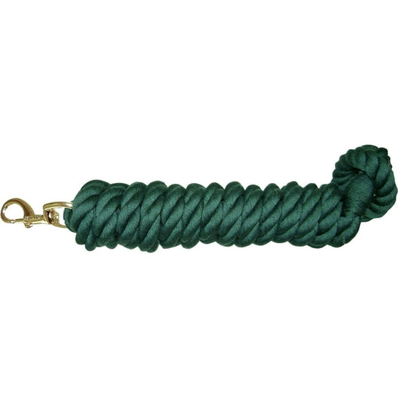 Hamilton Halter Company 3 4 Cotton Ld W Br Bolt Snap Hunter Green 10 Feet - CL34B DG