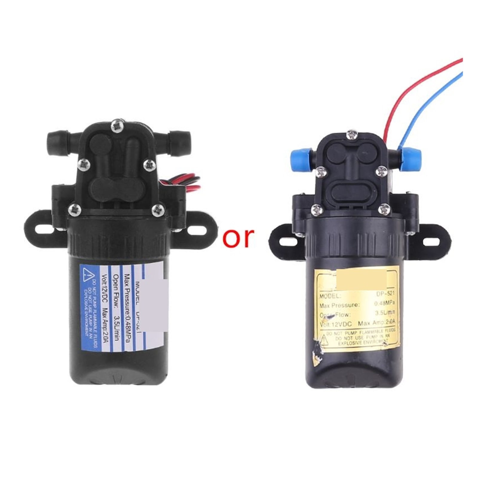 DC 12V 3.5L/Min 0.48MPa 70 PSI Diaphragm High Pressure Self Priming Water Pump ,Not Damage Pump