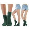 thumbnail image 5 of ToBeInStyle Pack of 3 of Colorful Unisex Fashion Slouch Socks - Hunter Green, 5 of 6