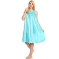 thumbnail image 4 of Lati Fashion Women Nightgown Sleepwear Female Sleep Dress Nightshirt Teal L, 4 of 4
