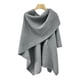 thumbnail image 1 of Capa de punto elegante para mujer, chal liso con parte delantera grande, tejido con tacto calado, para otoño e invierno, 1 of 5
