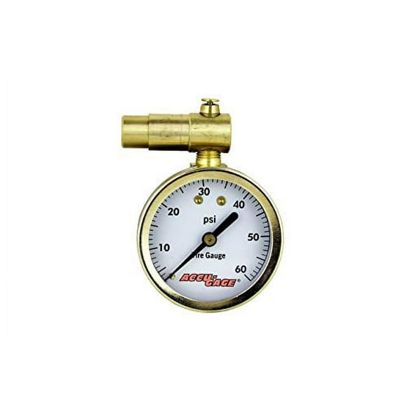 Accu-Gage by Milton Presta Valve Bike Tire Pressure Gauge with Bleeder Valve, for 0-60 PSI - ANSI Certified, Brass (PR60BX)