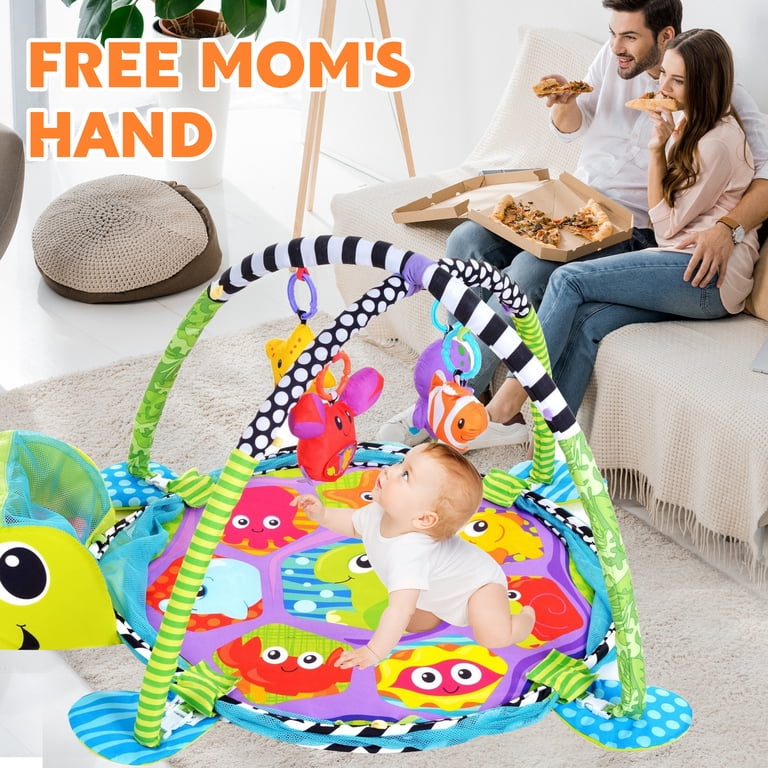 KOPPOP 3-in-1 Baby Play Gym with Ocean Ball Pit and Mat photo 2
