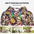 thumbnail image 4 of Sikiie rock Skull record artist Women's Casual Hoodies Long Sleeve Lightweight Pullover Tops Loose Sweatshirt-Large, 4 of 7
