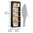 thumbnail image 6 of (2 pack) Mainstays 5 Shelf Westley Arch Bookcase, Black Finish, 6 of 16
