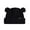 Black, variant on Ticikt Bear Ear Knit Beanie Hat, Ribbed Cuffed Winter Skull Cap Warm Cold‑Weather Headwear for Men Women,Coffee