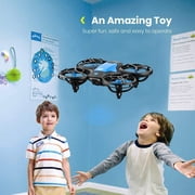 4DRC v8 Drone with 720P HD Camera for Adults and Children FPV Real-time Video, 3 Modular Batteries and Storage Bag, Blue
