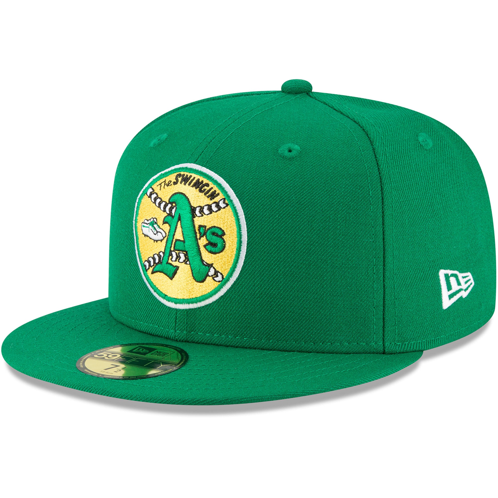 Green MLB Cap 7 3//8 New Era Oakland Athletics ROAD 59Fifty Fitted Hat
