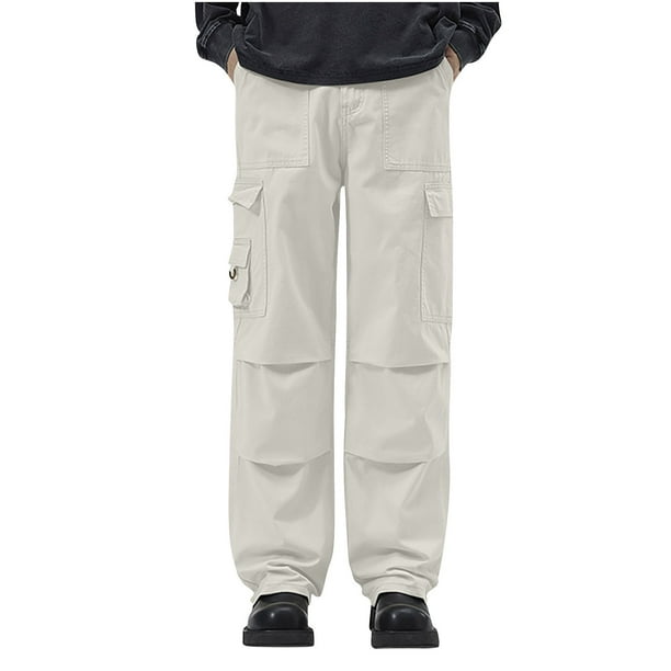 Pantalones De Trabajo Para Hombre, Holgados, De Alta Elasticidad, Con