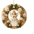thumbnail image 2 of Christmas 3D Fabric Poke Wreath DIY Kit for Adults, Angel Holiday Fabric Poke Wreath Craft Set, Front Door Hanging Wreath, Holiday Home Decor & Handmade Christmas Gift, 2 of 5