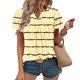 thumbnail image 2 of Camisas de Cuello de Tripulación de Manga Corta para las Mujeres Plisado Mangas de Ruffle, Cuello Redondo Casual Primavera Y Blusa de Verano, 2 of 7