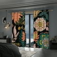 thumbnail image 6 of Lfeey Black Floral Blackout Curtains, Room Darkening Curtains for Living Room, Grommet Window Drapes, 42"x63" 2 Panels, 6 of 6