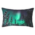 thumbnail image 1 of Fotbe Northern Lights 2 Funda de Almohada Decorativa Estilo Occidental, Lujo en Algodón, Fundas para Almohadas King, Cojín Estampado para Decoración del Hogar-16"x24", 1 of 6