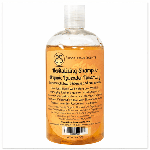 Skinsational Scents for All Hair Types Moisturizing Senior Daily Shampoo with Organic Aloe, Lavender & Rosemary, 16 oz, 1 Piece