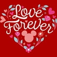 thumbnail image 2 of Junior's Mickey & Friends Love Forever Heart Graphic Tee Red Medium, 2 of 3