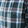 thumbnail image 4 of Men's Smith's Workwear Buffalo Plaid Flannel Button-Down Shirt Color: Warm Olive Size: XXL, 4 of 4