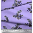 thumbnail image 3 of Soimoi Moss Georgette Fabric Leaves & Floral Block Print Fabric by The Yard 42 Inch Wide, 3 of 3