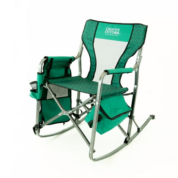 Creative Outdoor Folding Rocking Chair Beach Chair for Camping and Picnic, Forest Diamond