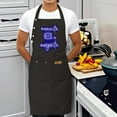 thumbnail image 3 of 2 Pack Adjustable Bib Apron with Neon Text Design " manacita NEEDS a margina " - Stylish Cooking Apron for Men & Women with 2 Pockets, 3 of 5