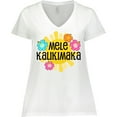 thumbnail image 3 of Inktastic Mele Kalikimaka Women's Plus Size V-Neck T-Shirt, 3 of 5