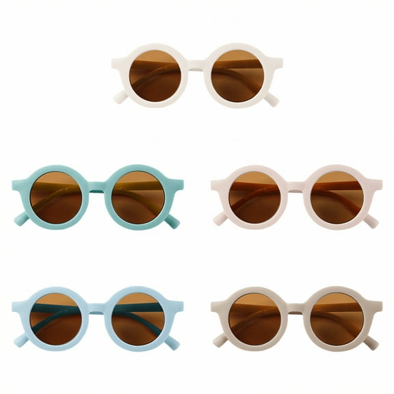 GJX 5Pcs Baby Sunglasses,Comfortable and Lightweight Toddler Sunglasses Age 2-4,Trendy Design Infant Sunglasses,Style1